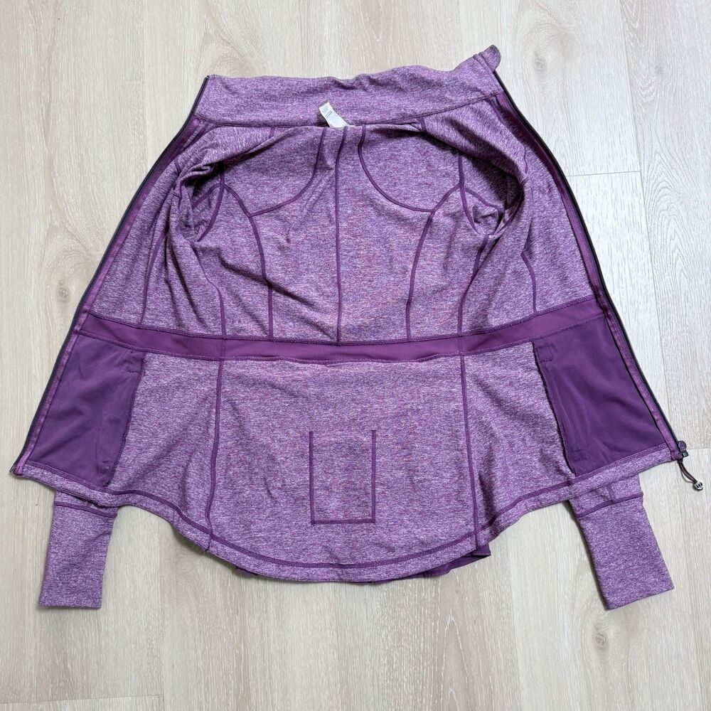 Lululemon RARE Peplum Pleated Riding Jacket in Heathered Ultra Violet Size 10 - Picture 15 of 16